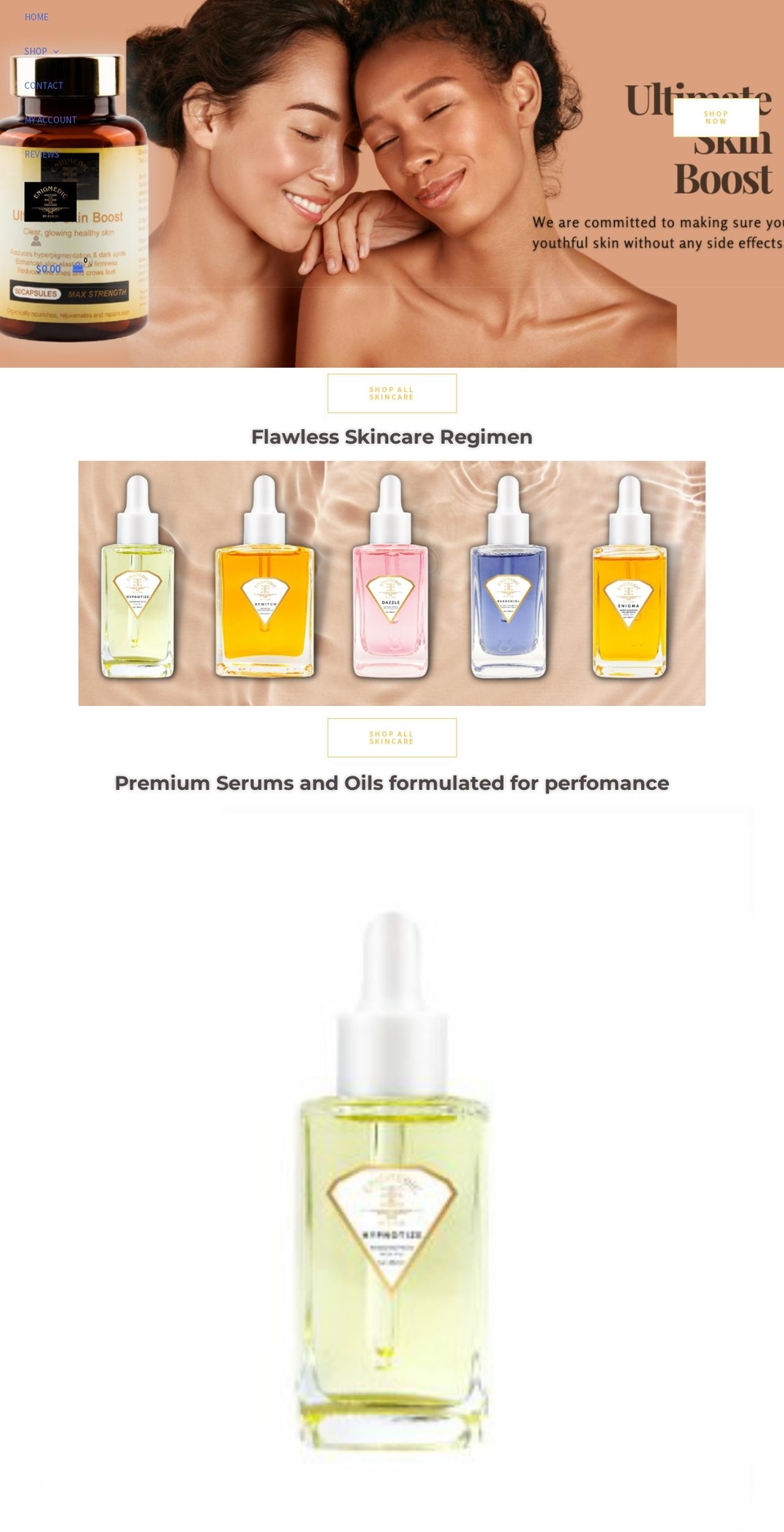 enigmedicbyelicia.com — Shopify storefront screenshot