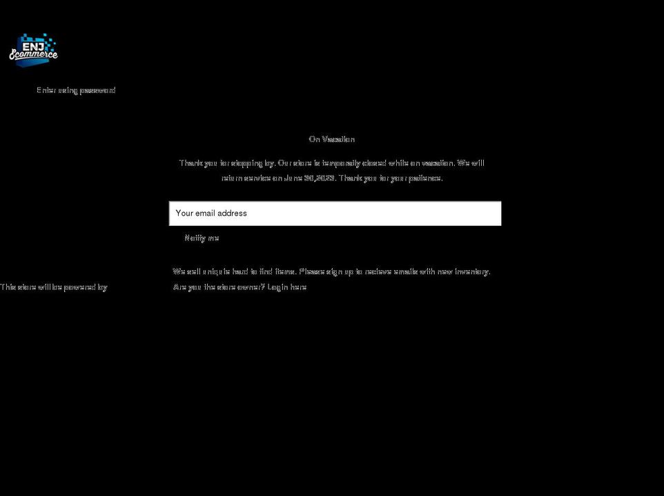 enjecommerce.com shopify website screenshot