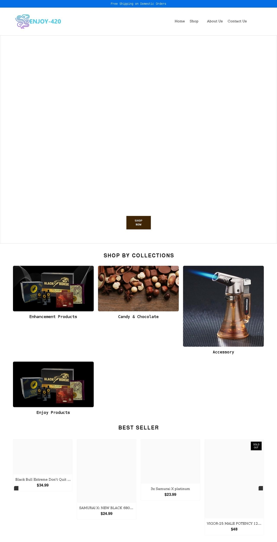 ENJOY Shopify theme site example enjoy-420.com