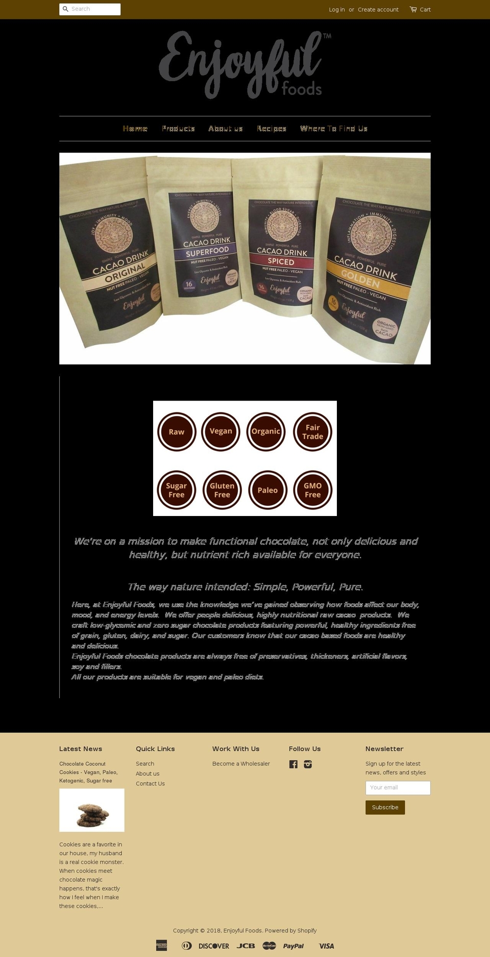 enjoyfulfoods.com — Shopify storefront screenshot
