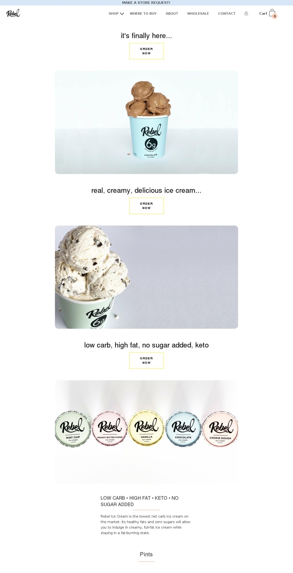 enjoyicecream.com — Shopify storefront screenshot