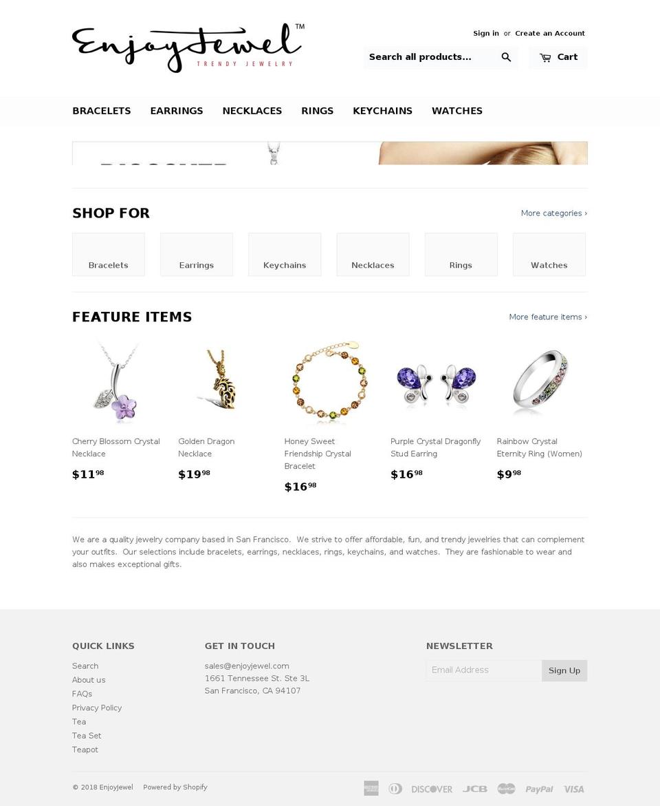 enjoyjewel.com — Shopify storefront screenshot