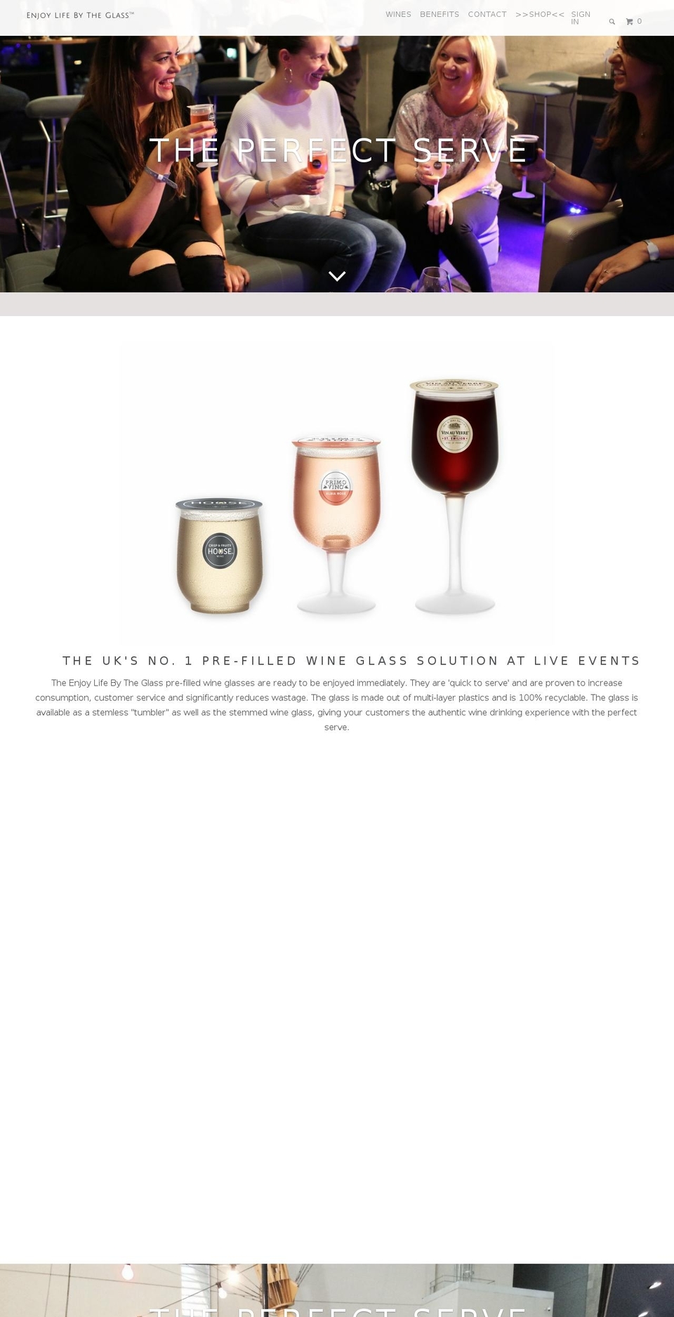 enjoylifebytheglass.com — Shopify storefront screenshot
