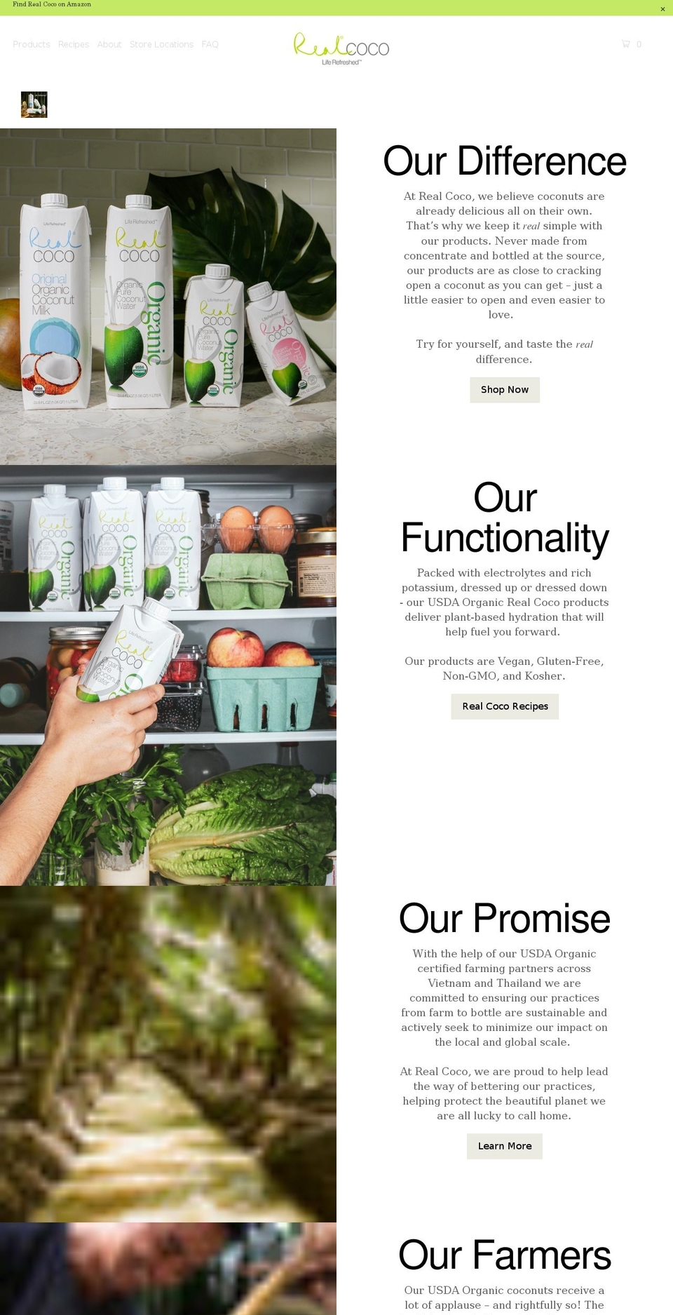 enjoyrealcoco.com shopify website screenshot