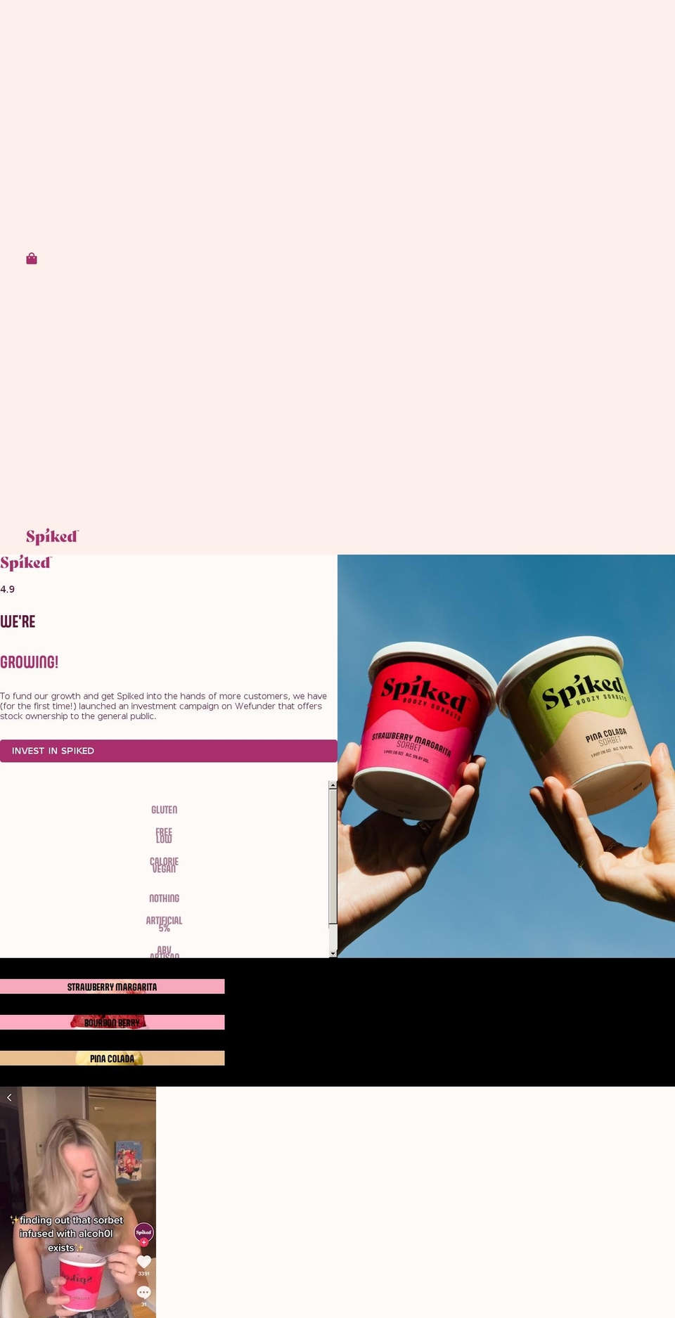 enjoyspiked.com shopify website screenshot