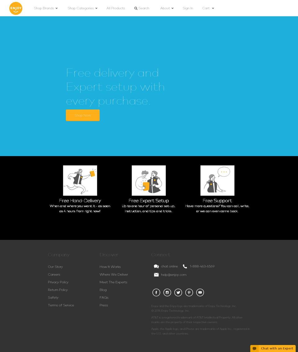 enjoytech.com shopify website screenshot