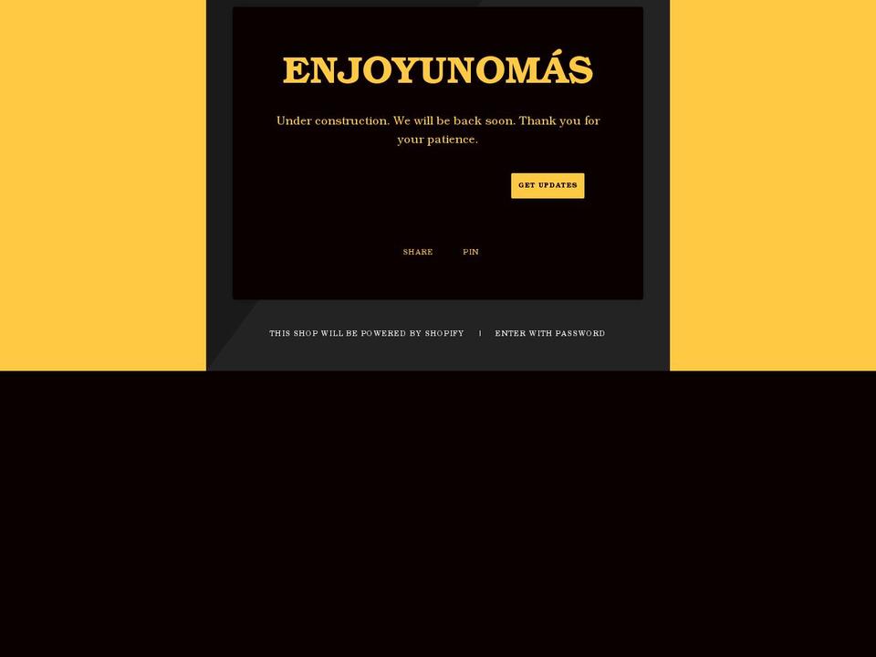 enjoyunomas.com shopify website screenshot