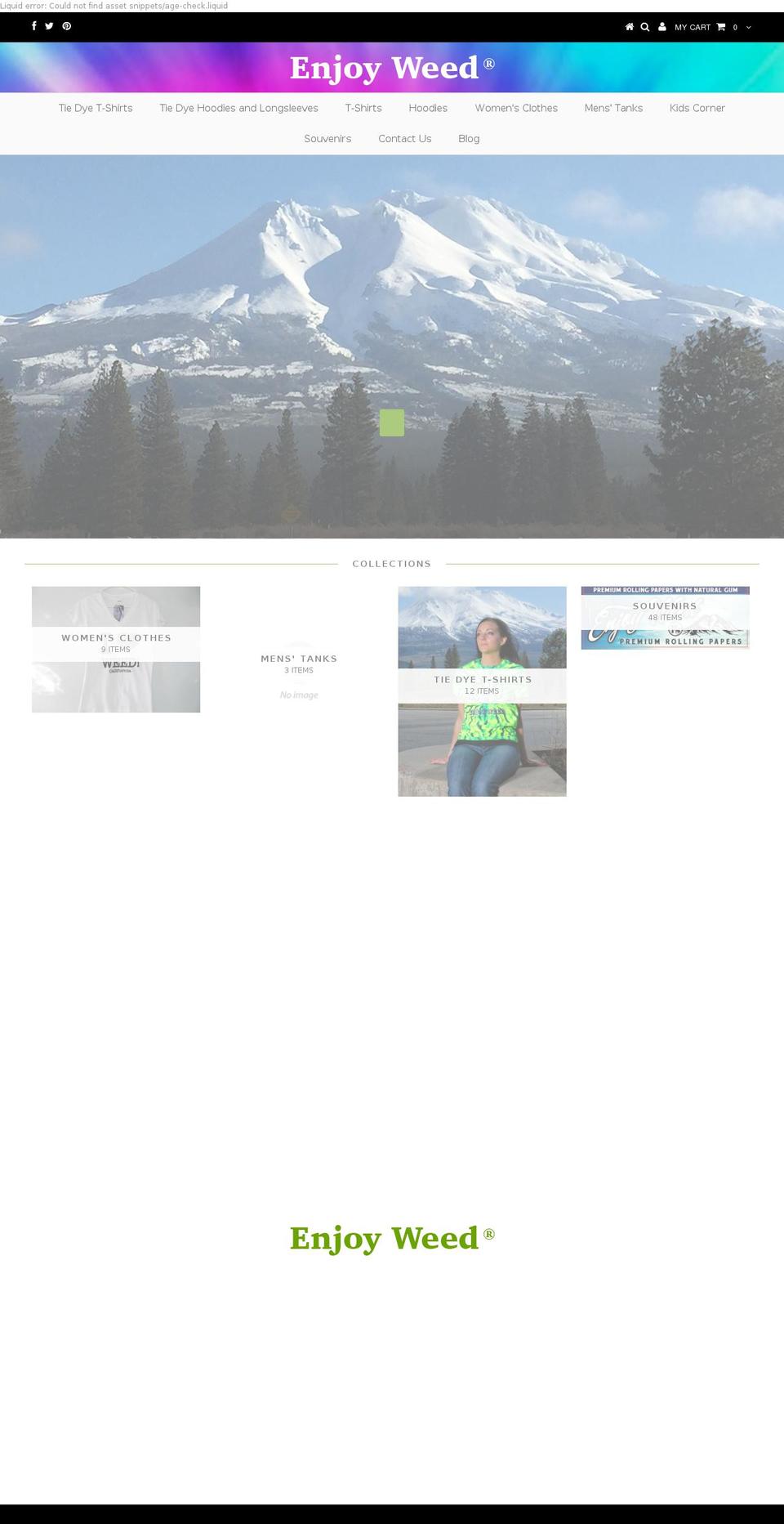 enjoyweed.com shopify website screenshot