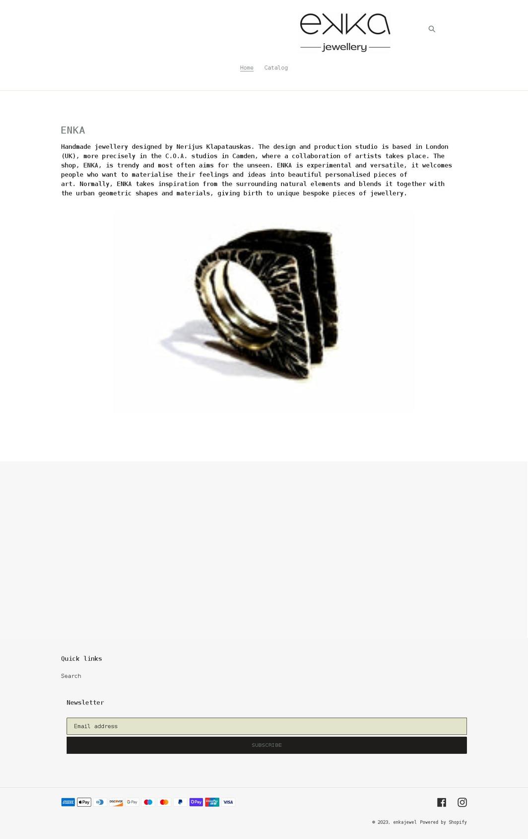 enkajewel.com shopify website screenshot