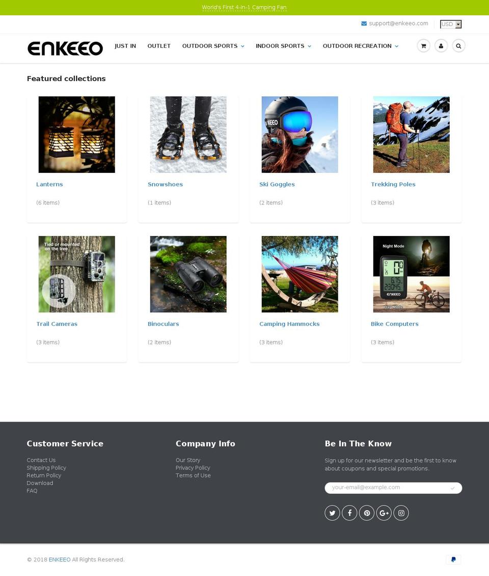 enkeeo.com — Shopify storefront screenshot