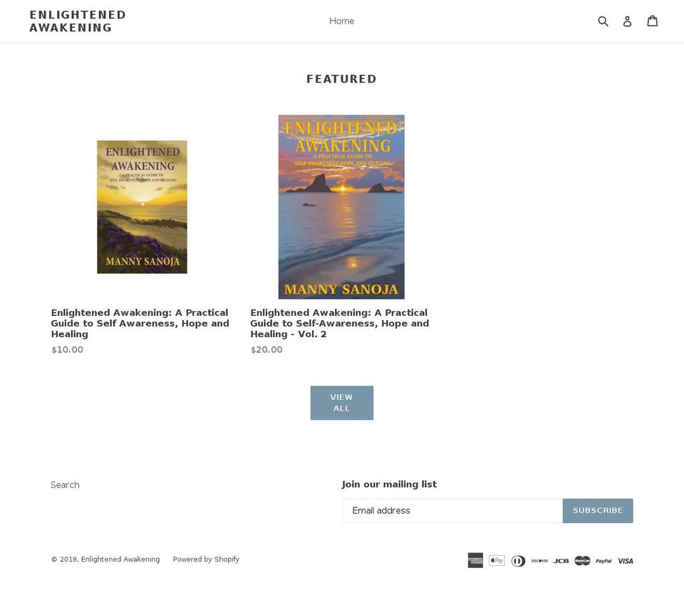 enlightened-awakening.com — Shopify storefront screenshot