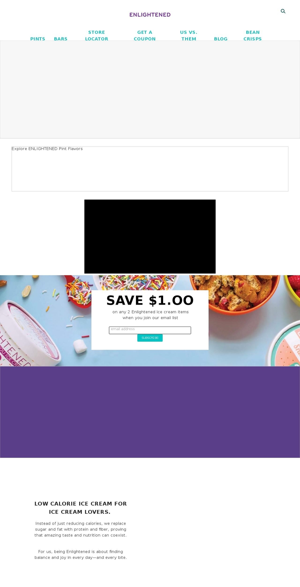 Ice Cream website June 2018 Shopify theme site example enlightenedicecream.com