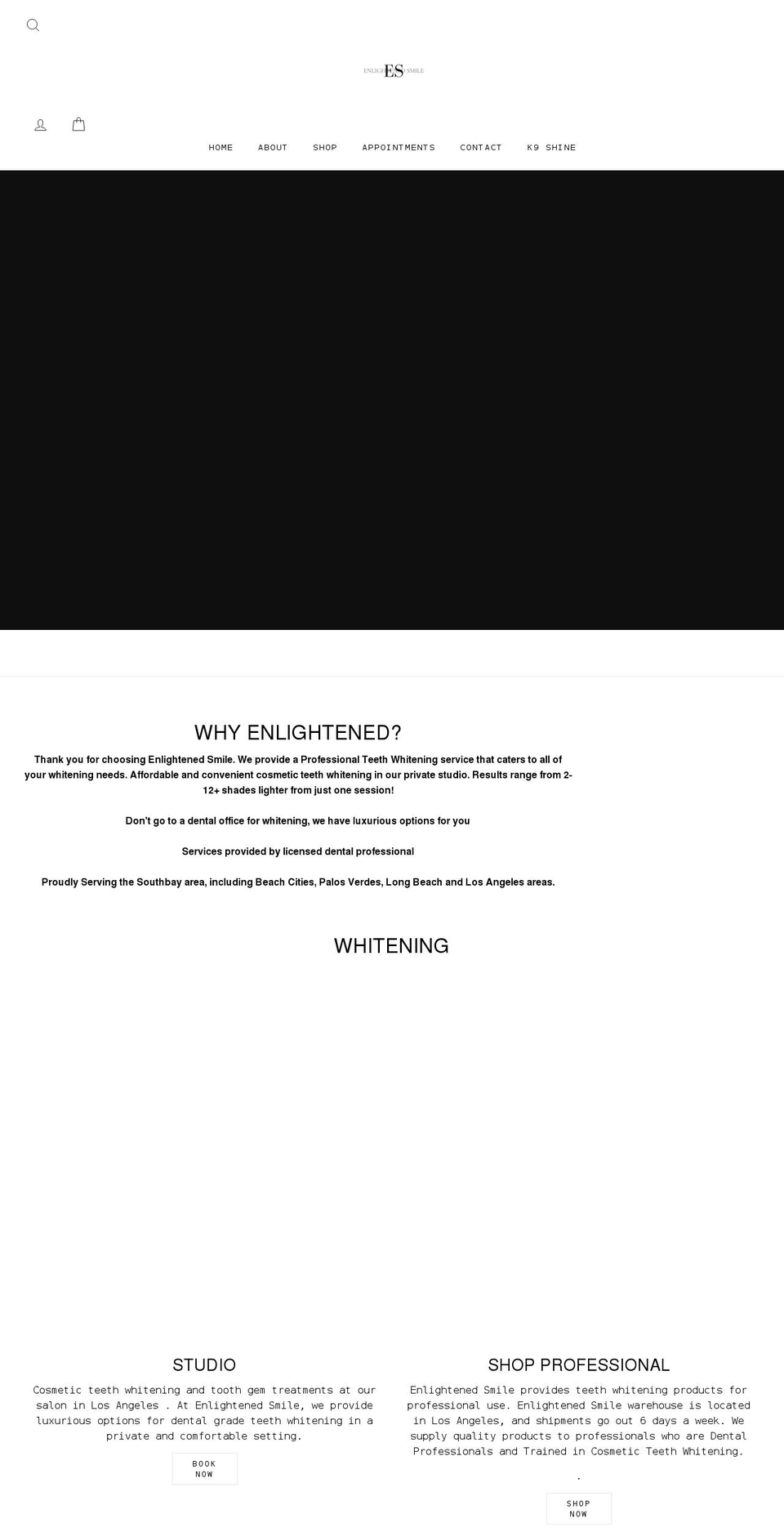 enlightenedsmile.com shopify website screenshot