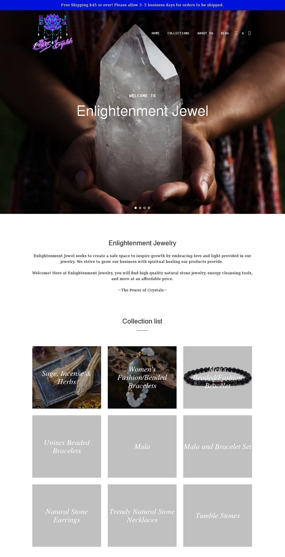 enlightenmentjewel.com shopify website screenshot