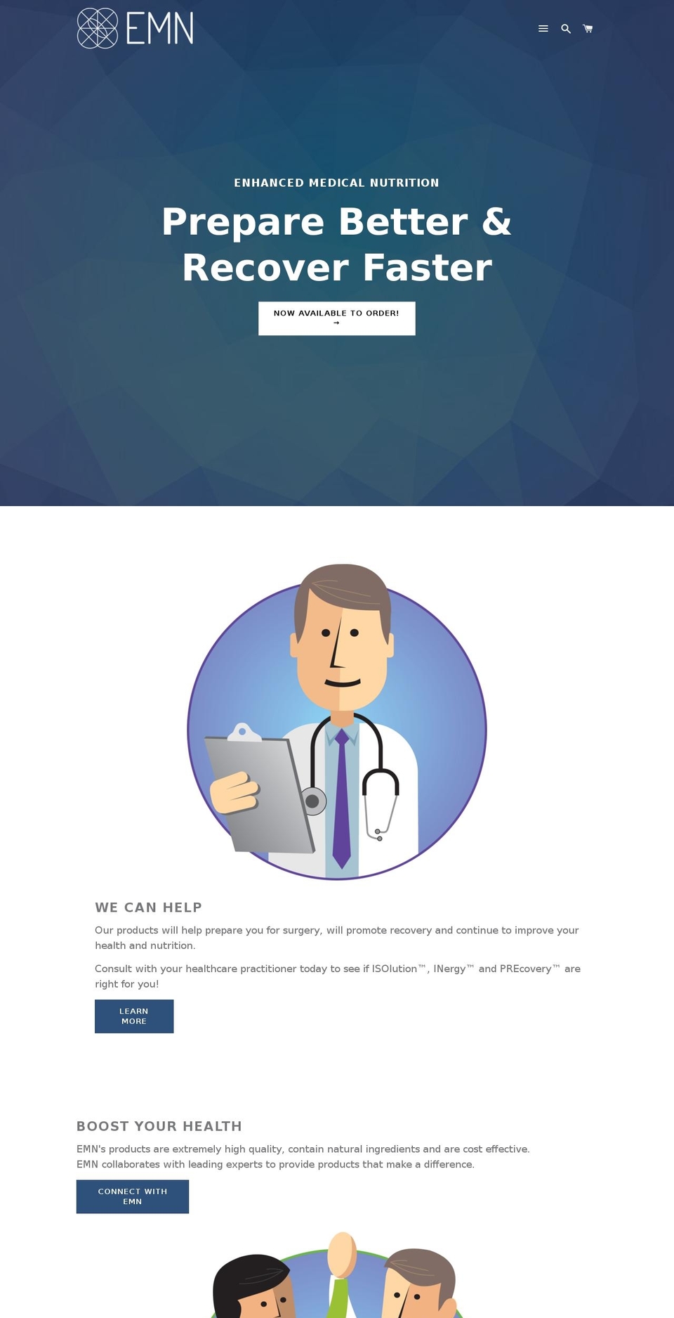 enmednut.com shopify website screenshot