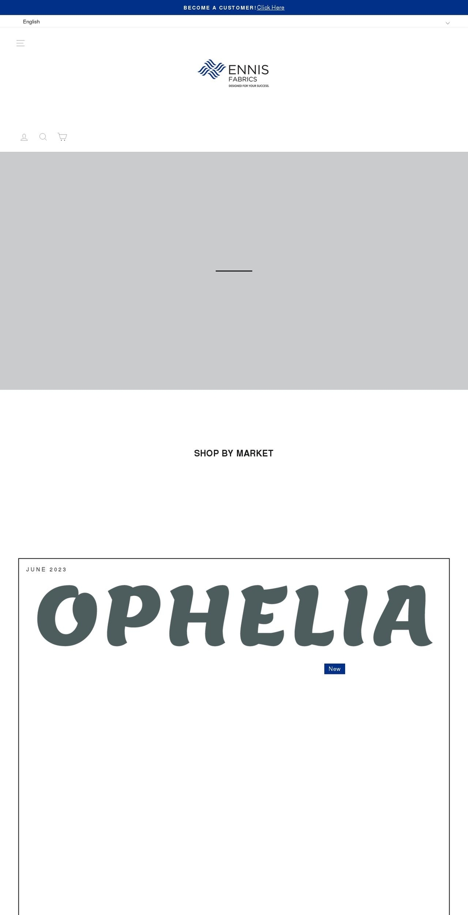 ennisfabrics.com shopify website screenshot