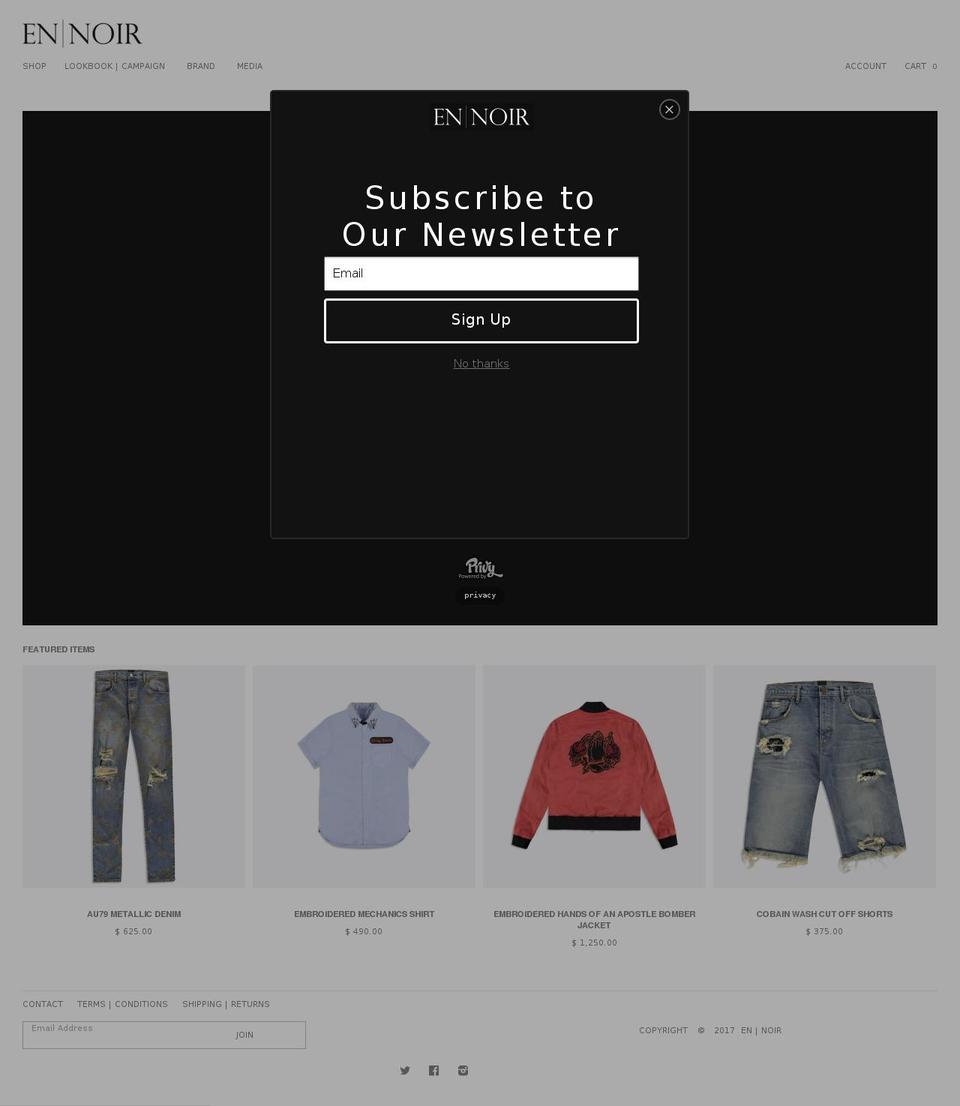 ennoir.com shopify website screenshot