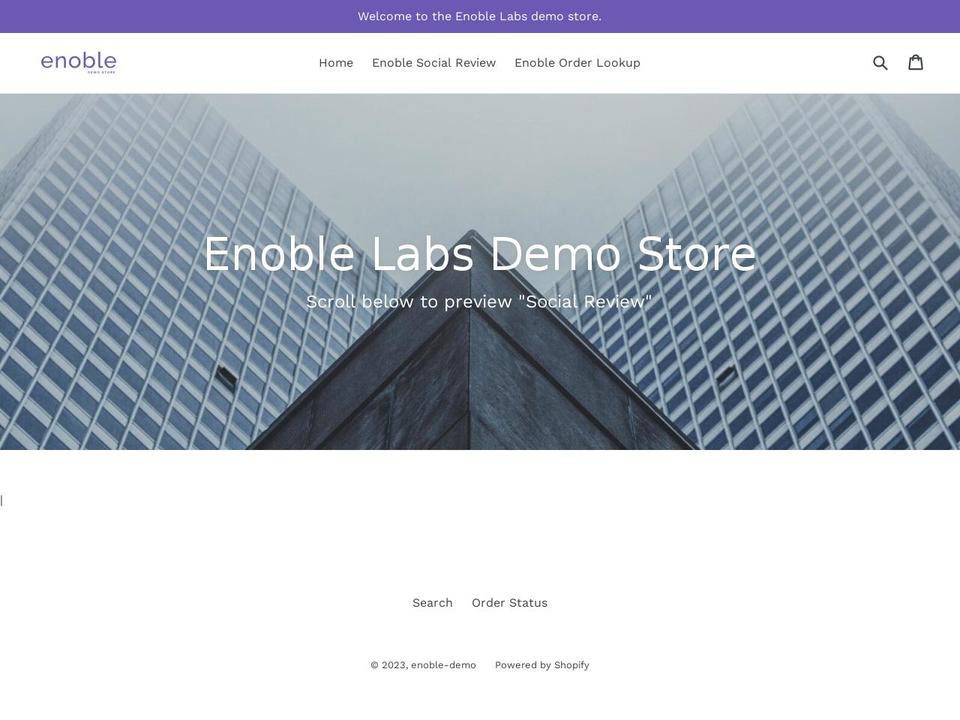 enoble-demo.myshopify.com shopify website screenshot