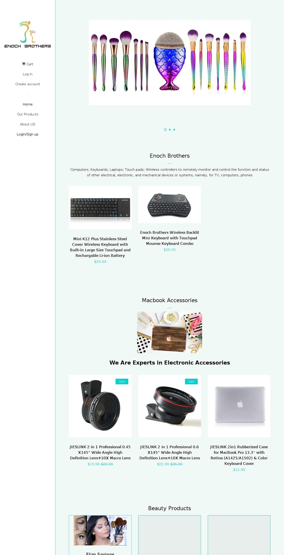 enochbrothers.com — Shopify storefront screenshot