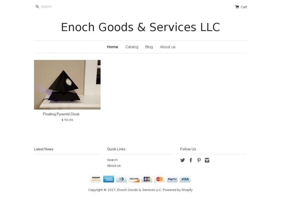 enochgoodsandservices.com shopify website screenshot
