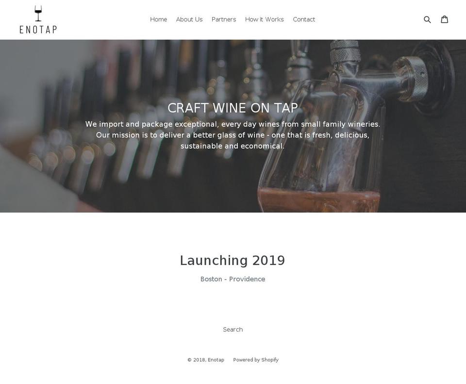 enotap.com shopify website screenshot
