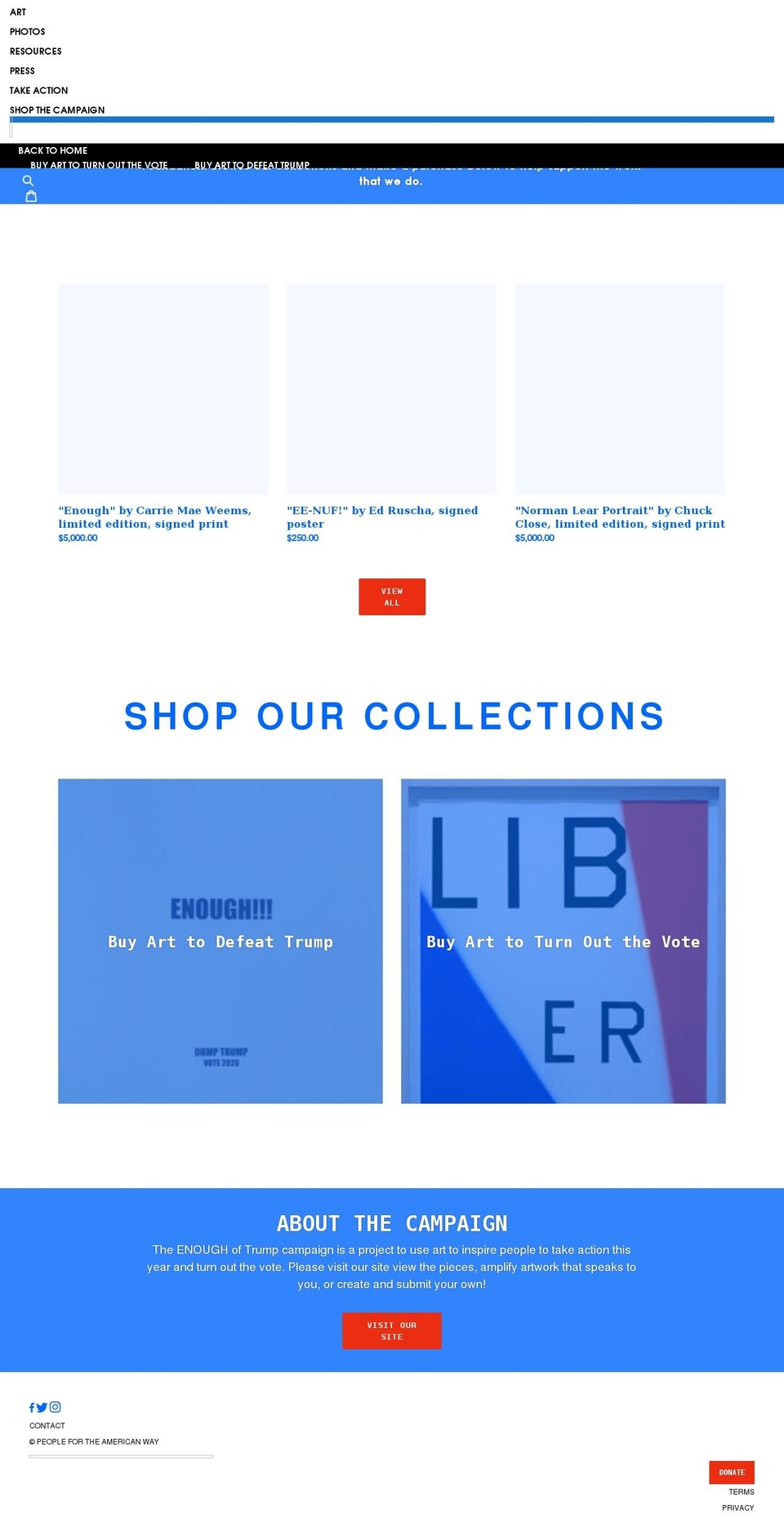 enoughoftrump.myshopify.com shopify website screenshot