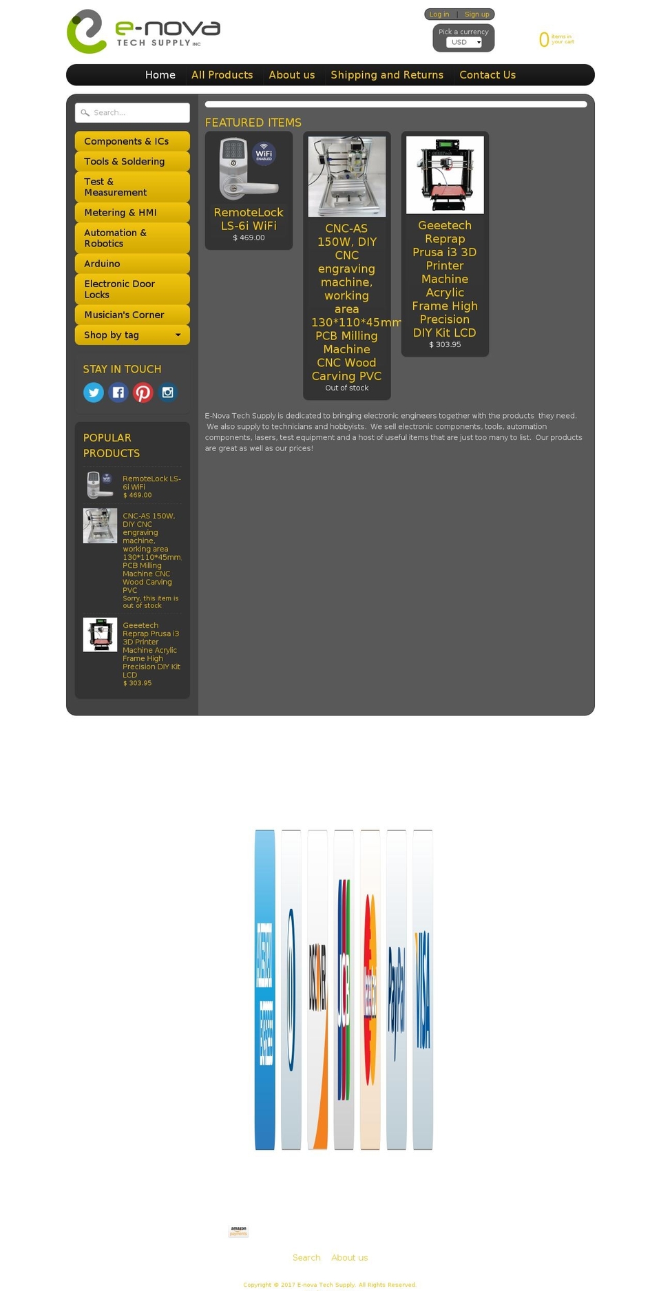 enovatechsupply.com shopify website screenshot