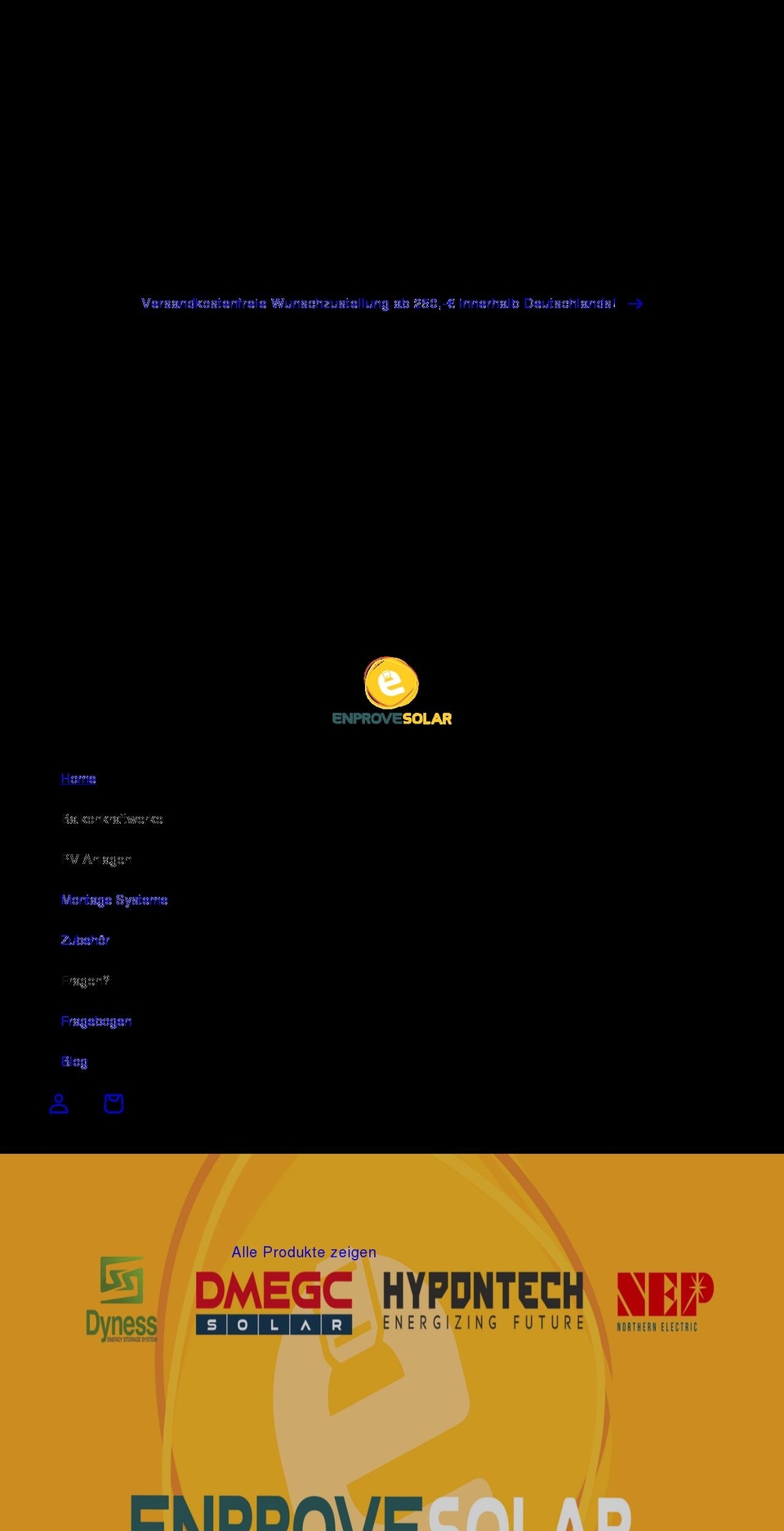 enprovesolar.de shopify website screenshot