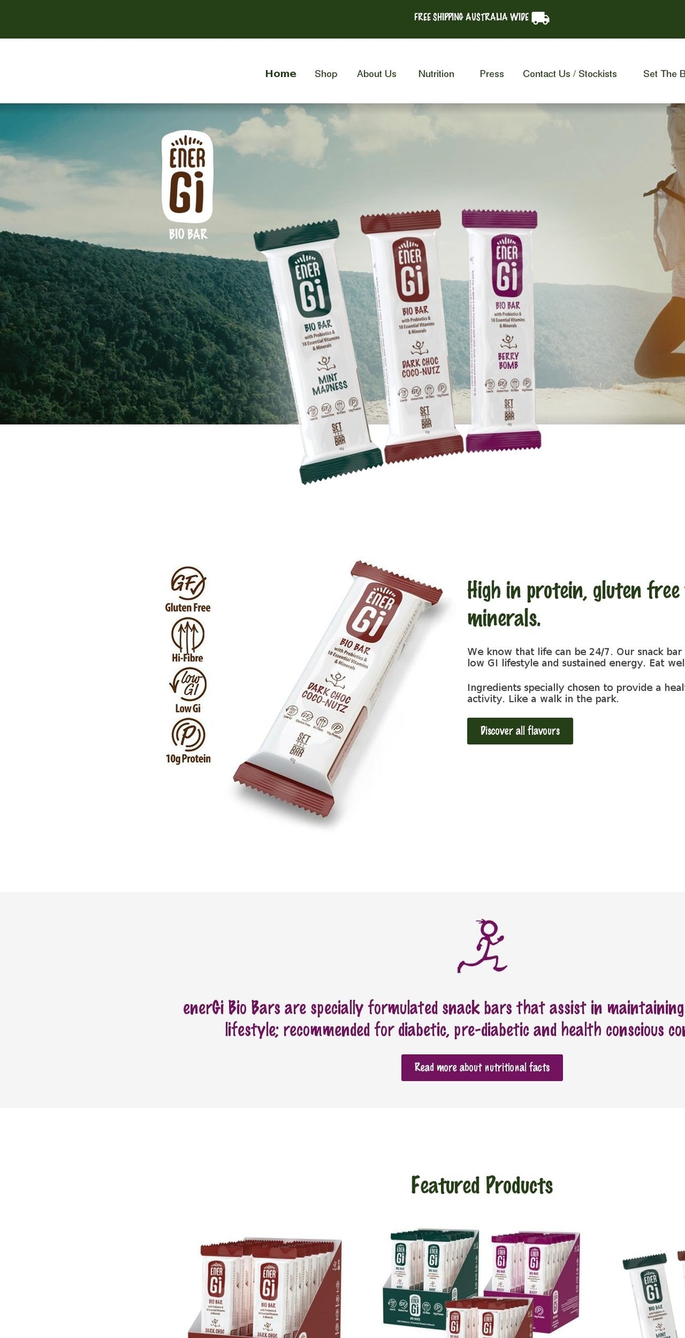 enrgisustain.com — Shopify storefront screenshot