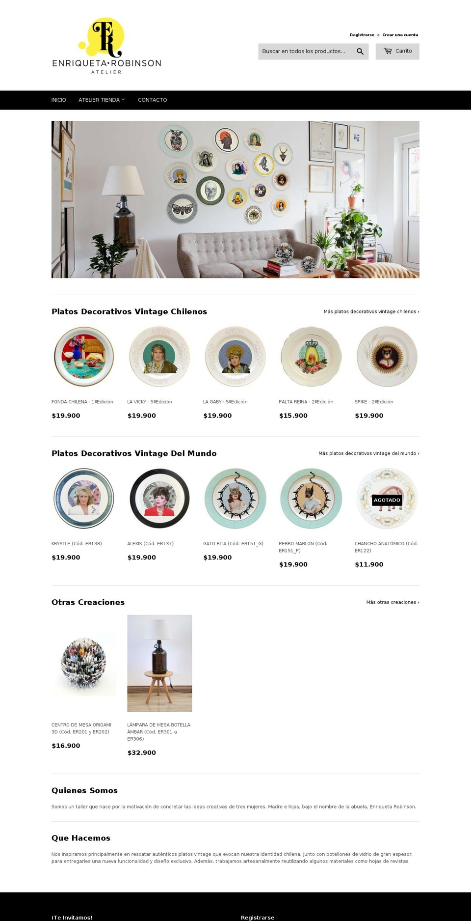 enriquetarobinson.com — Shopify storefront screenshot