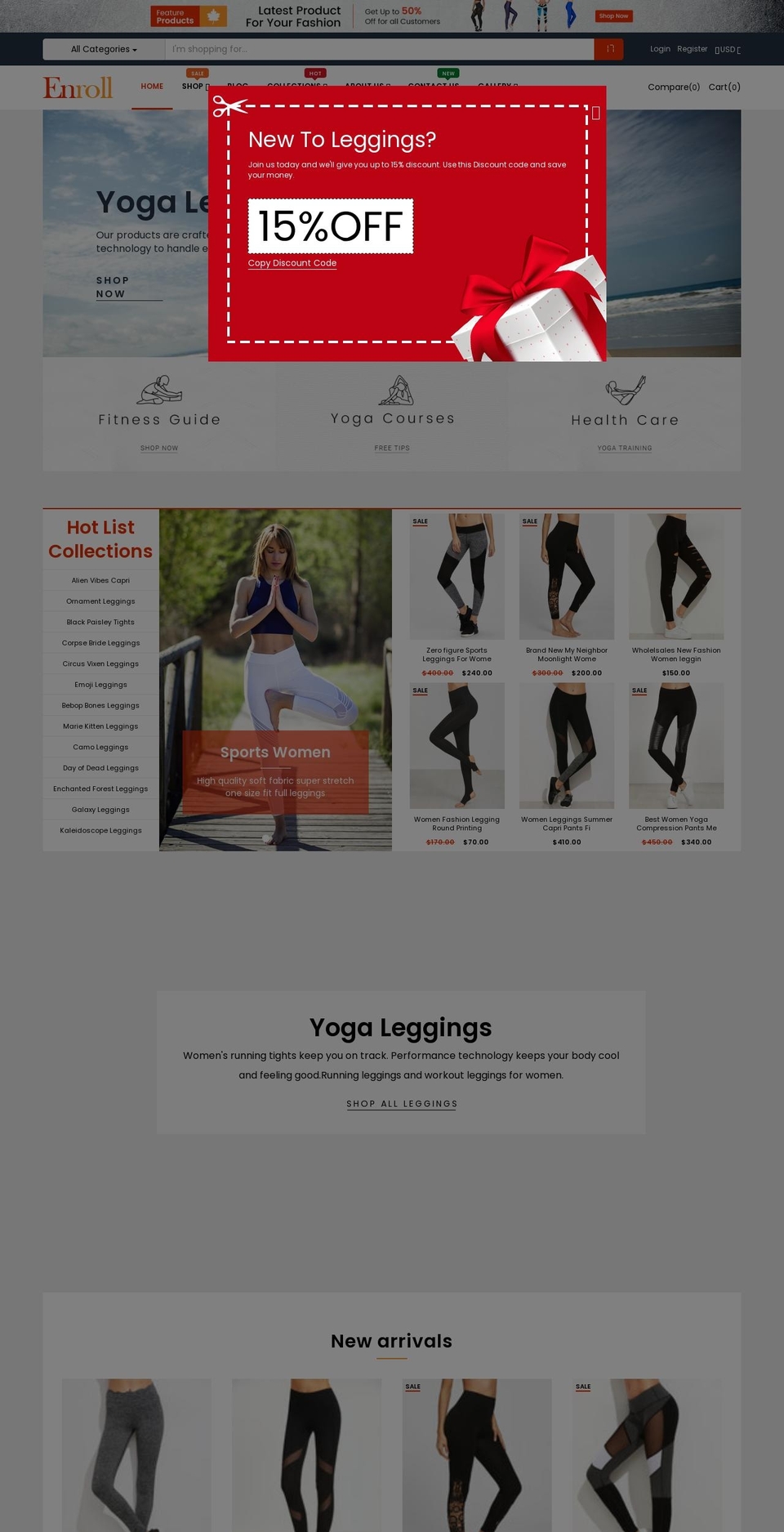 enroll-responsive-theme.myshopify.com shopify website screenshot