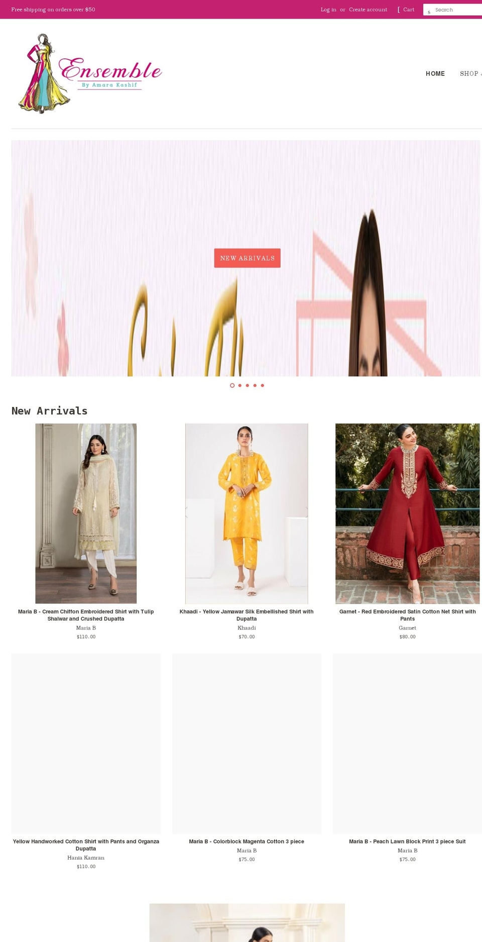 ensemblenj.com shopify website screenshot