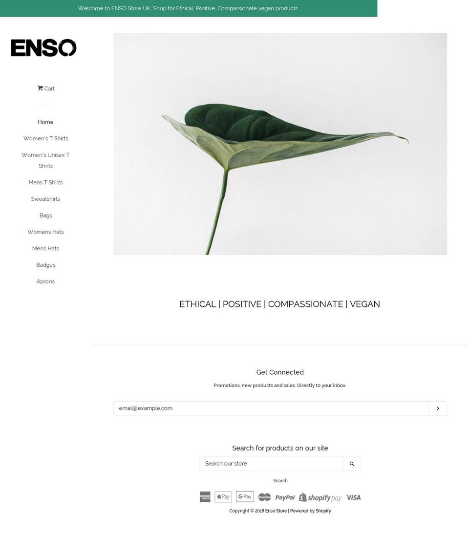 enso.store shopify website screenshot