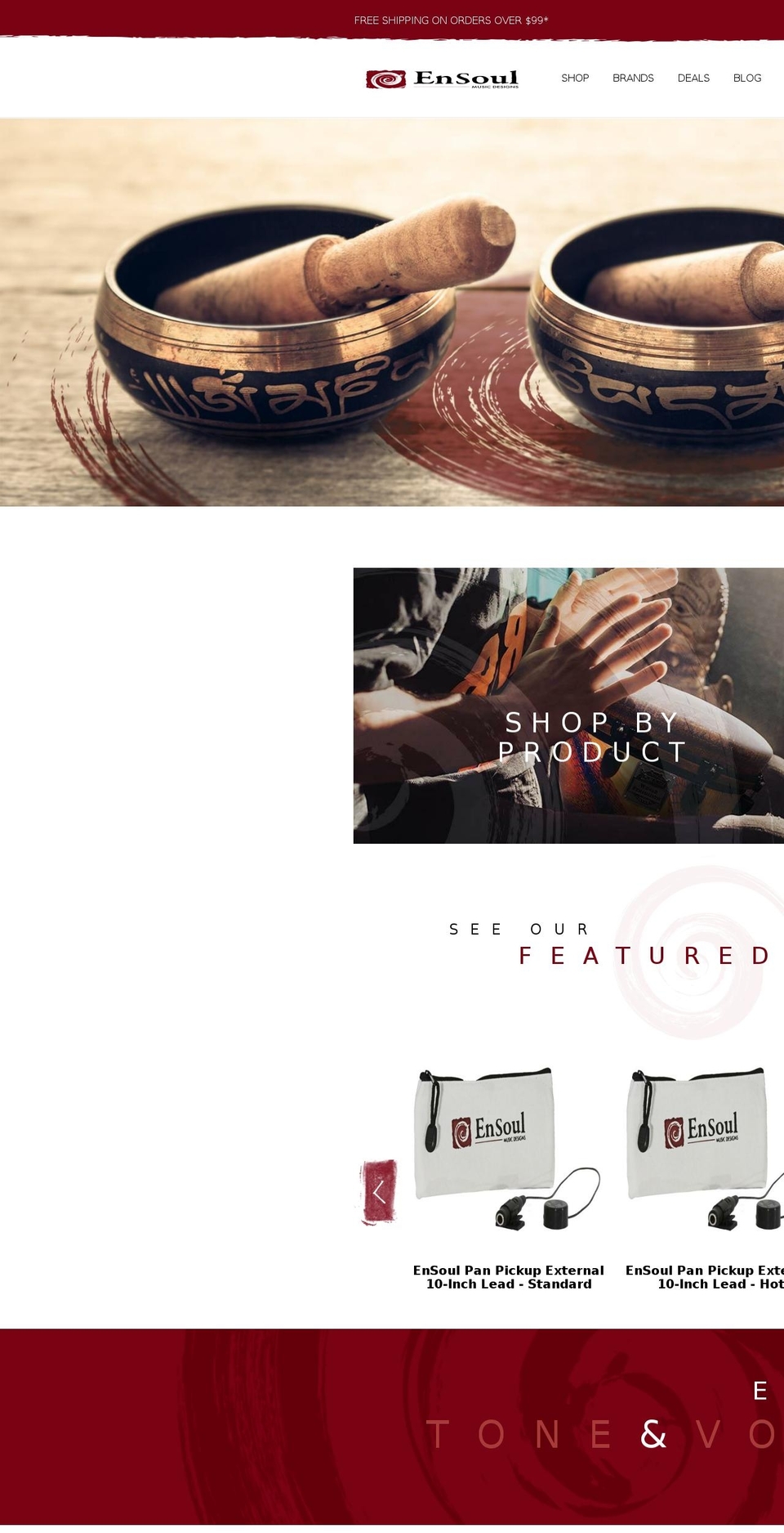 ensoulmusic.com — Shopify storefront screenshot