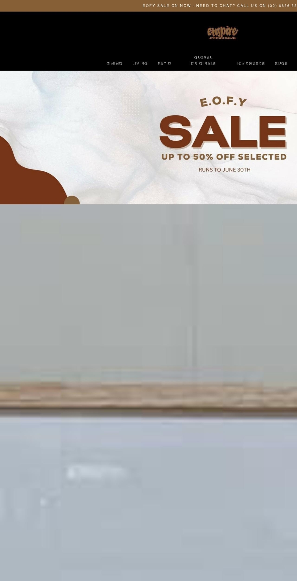 enspirefurniture.com.au shopify website screenshot