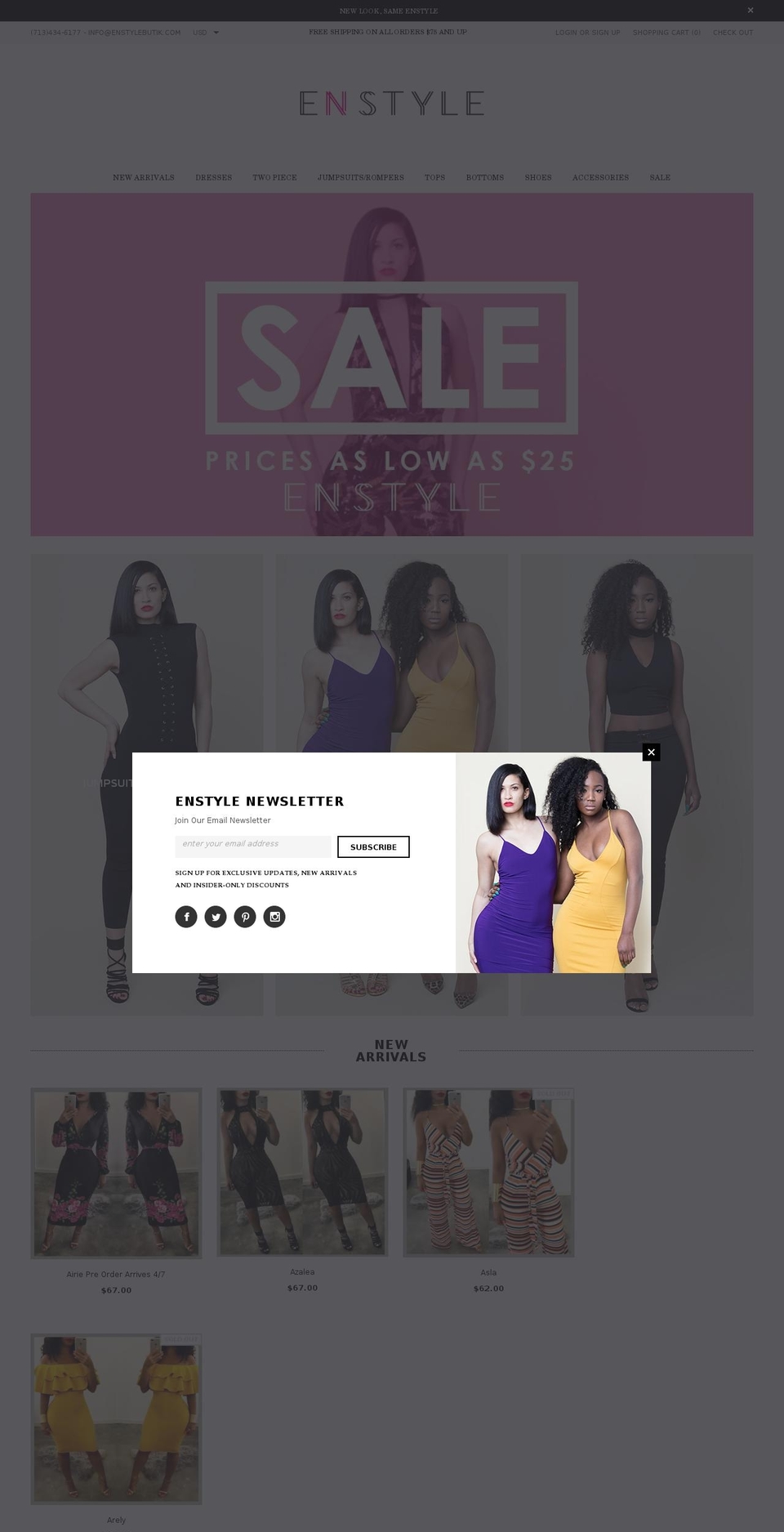 enstylebutik.com shopify website screenshot