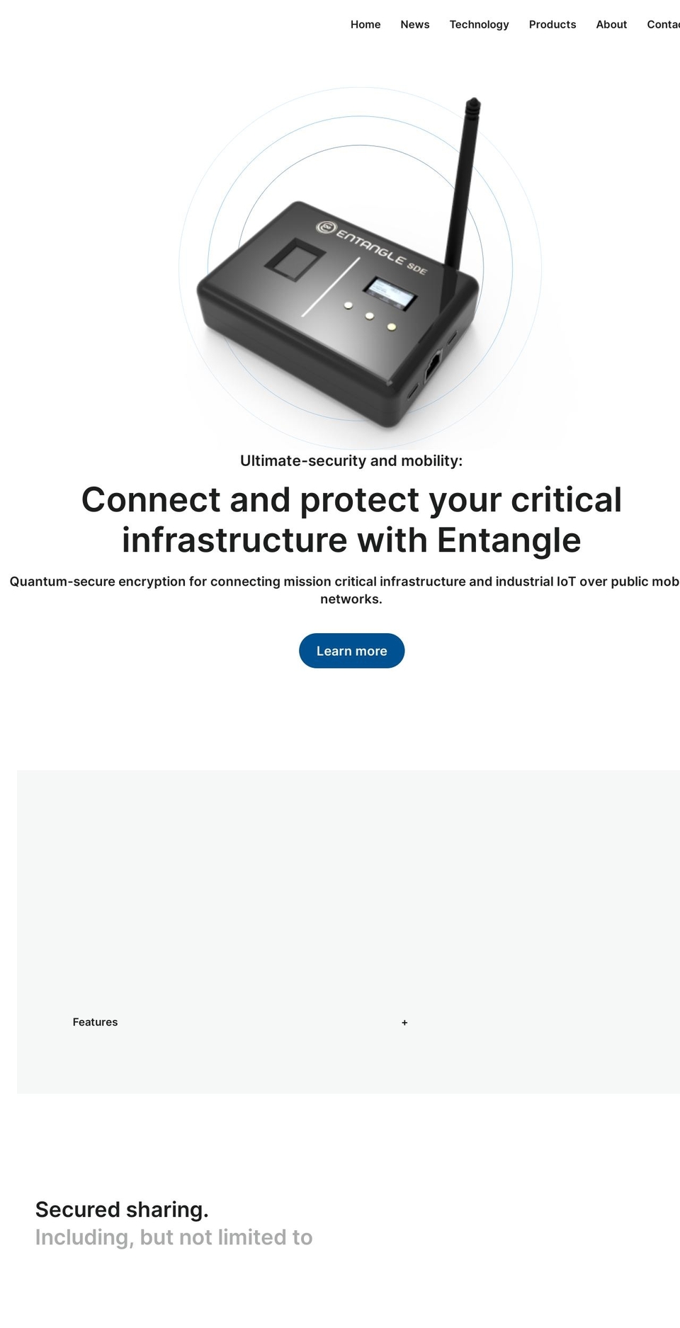 entangle.tech shopify website screenshot