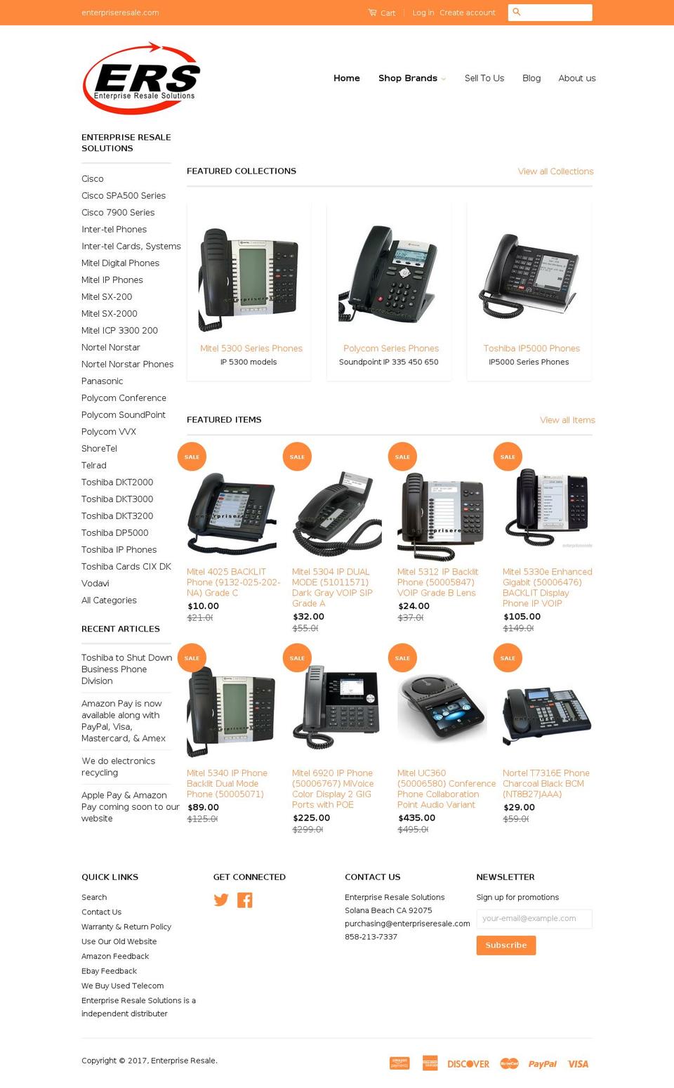 enterpriseresale.com shopify website screenshot