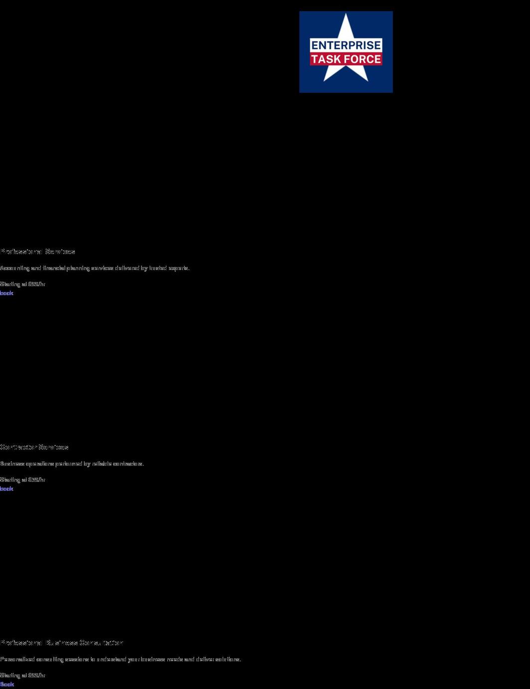 enterprisetaskforce.com shopify website screenshot