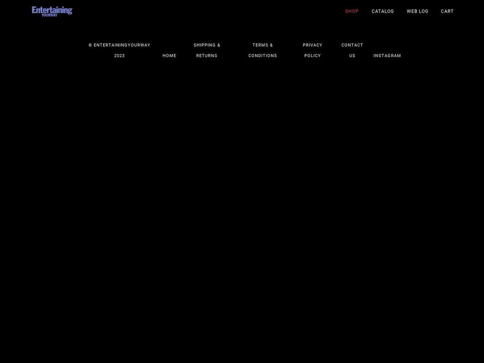 entertainingyourway.com shopify website screenshot