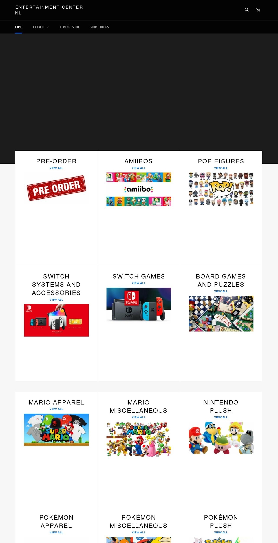 entertainmentcenternl.com shopify website screenshot