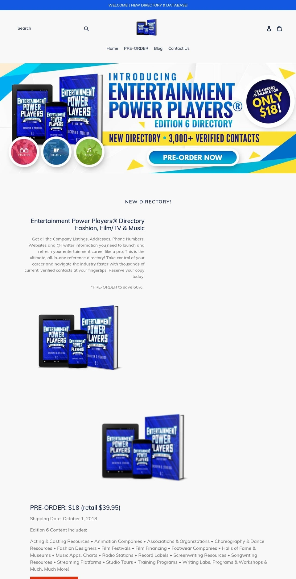 entertainmentpower.com — Shopify storefront screenshot