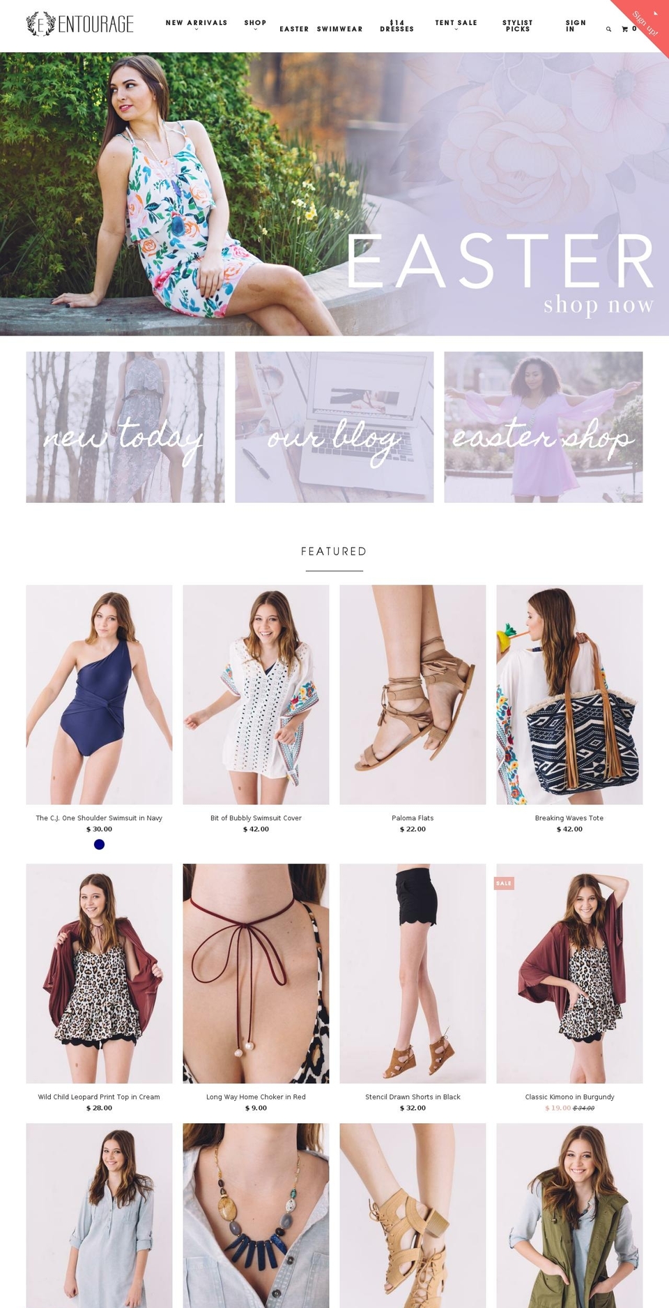 entourageathens.com shopify website screenshot