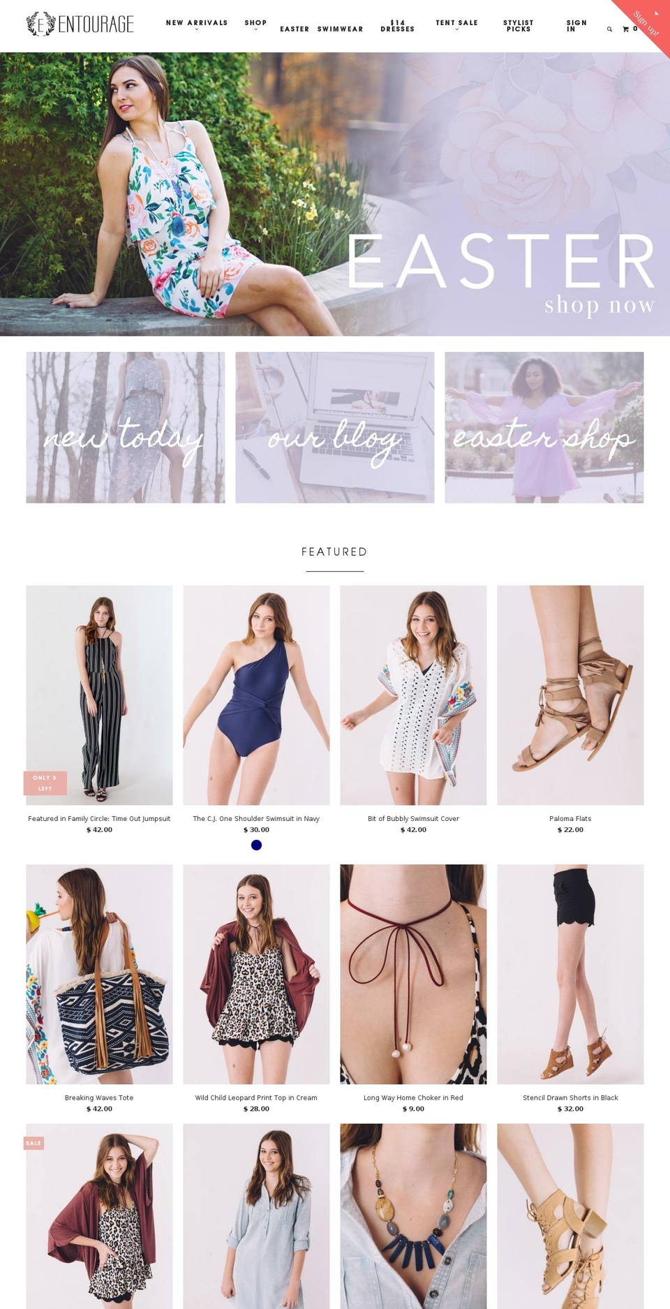 entourageclemson.com shopify website screenshot