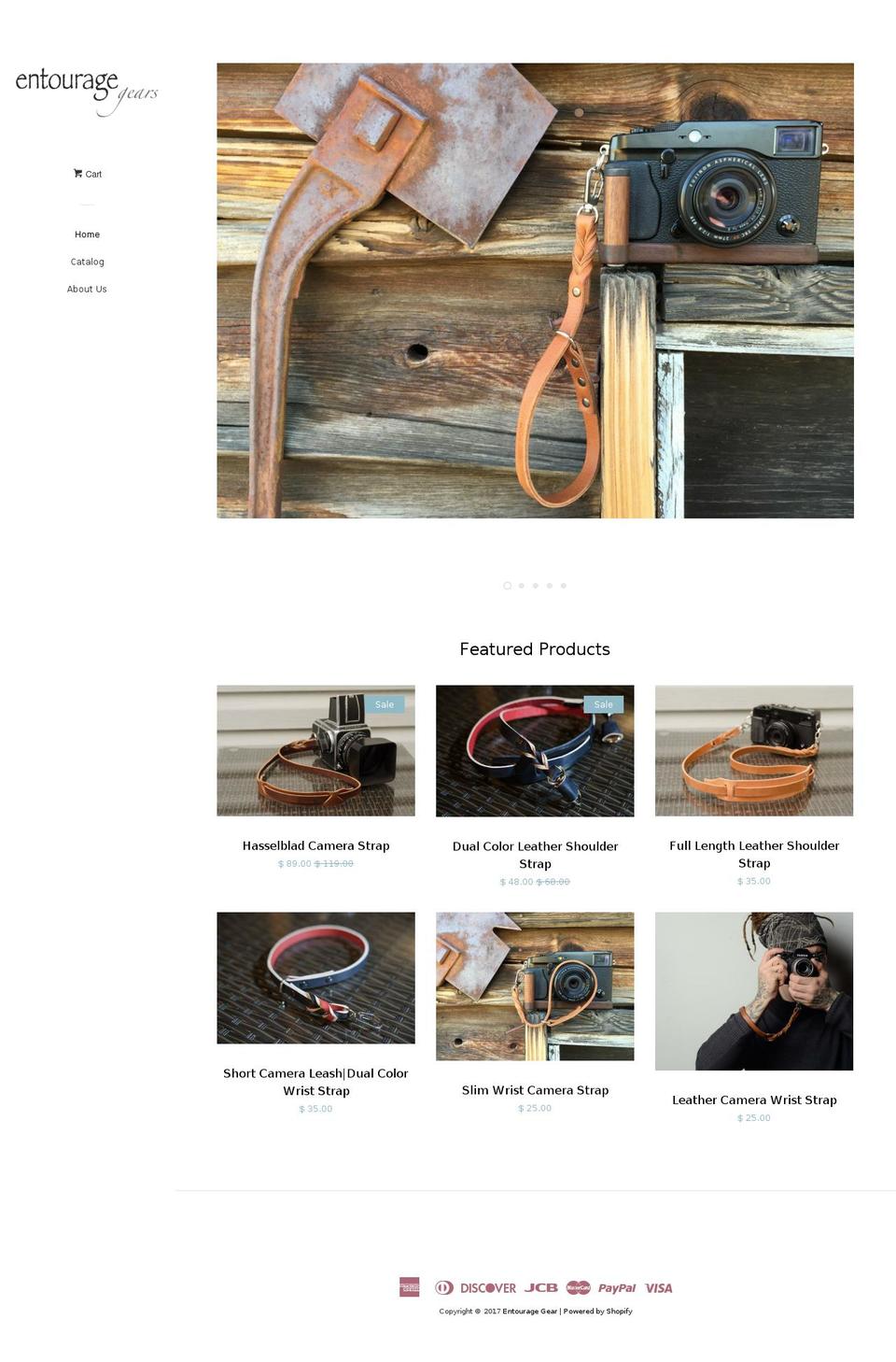 entouragegear.com shopify website screenshot