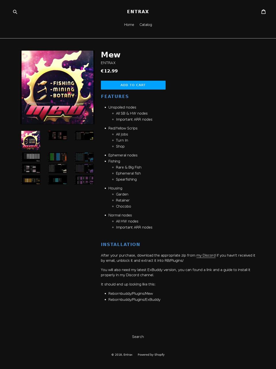 entrax.tech shopify website screenshot