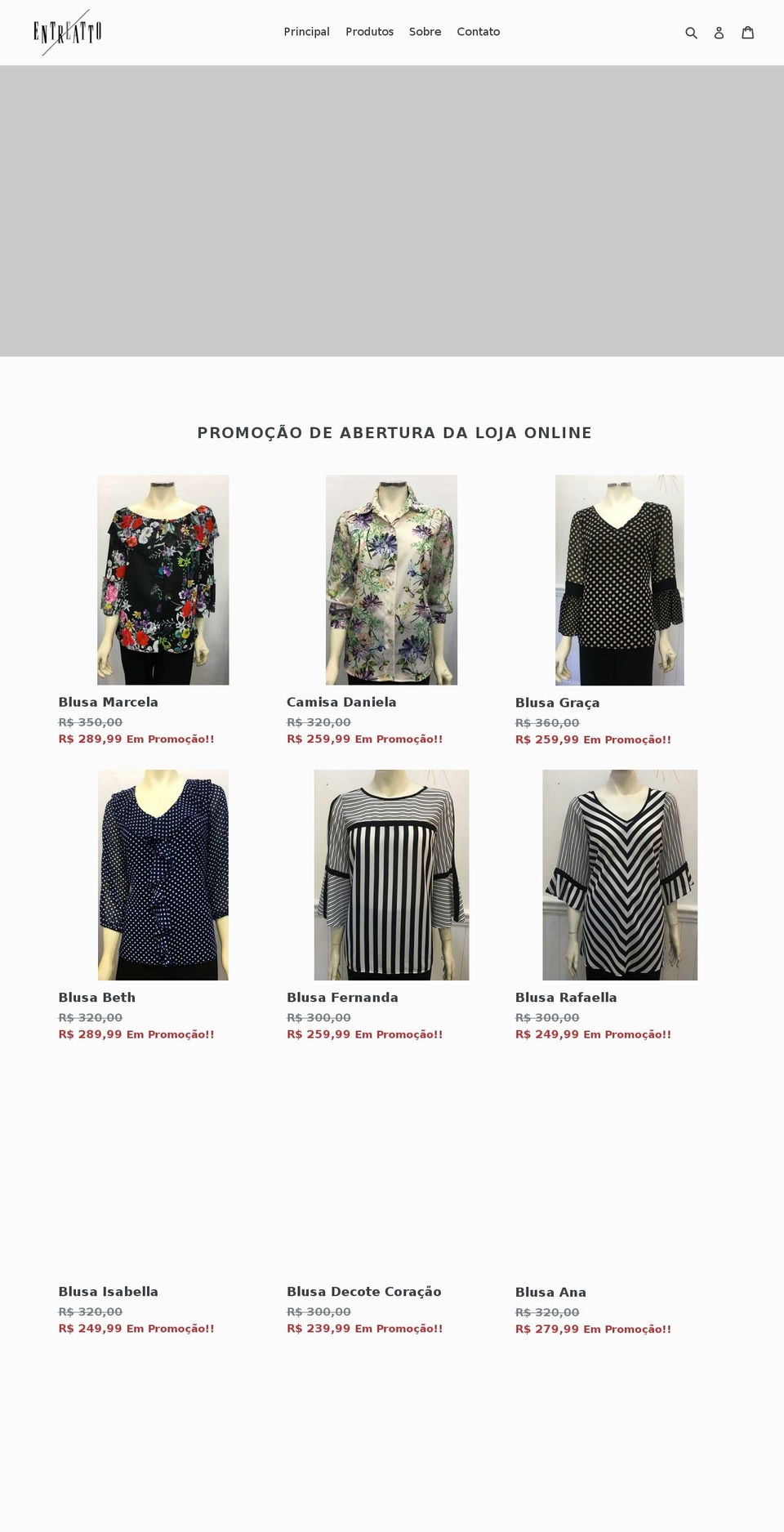 entreatto.com — Shopify storefront screenshot