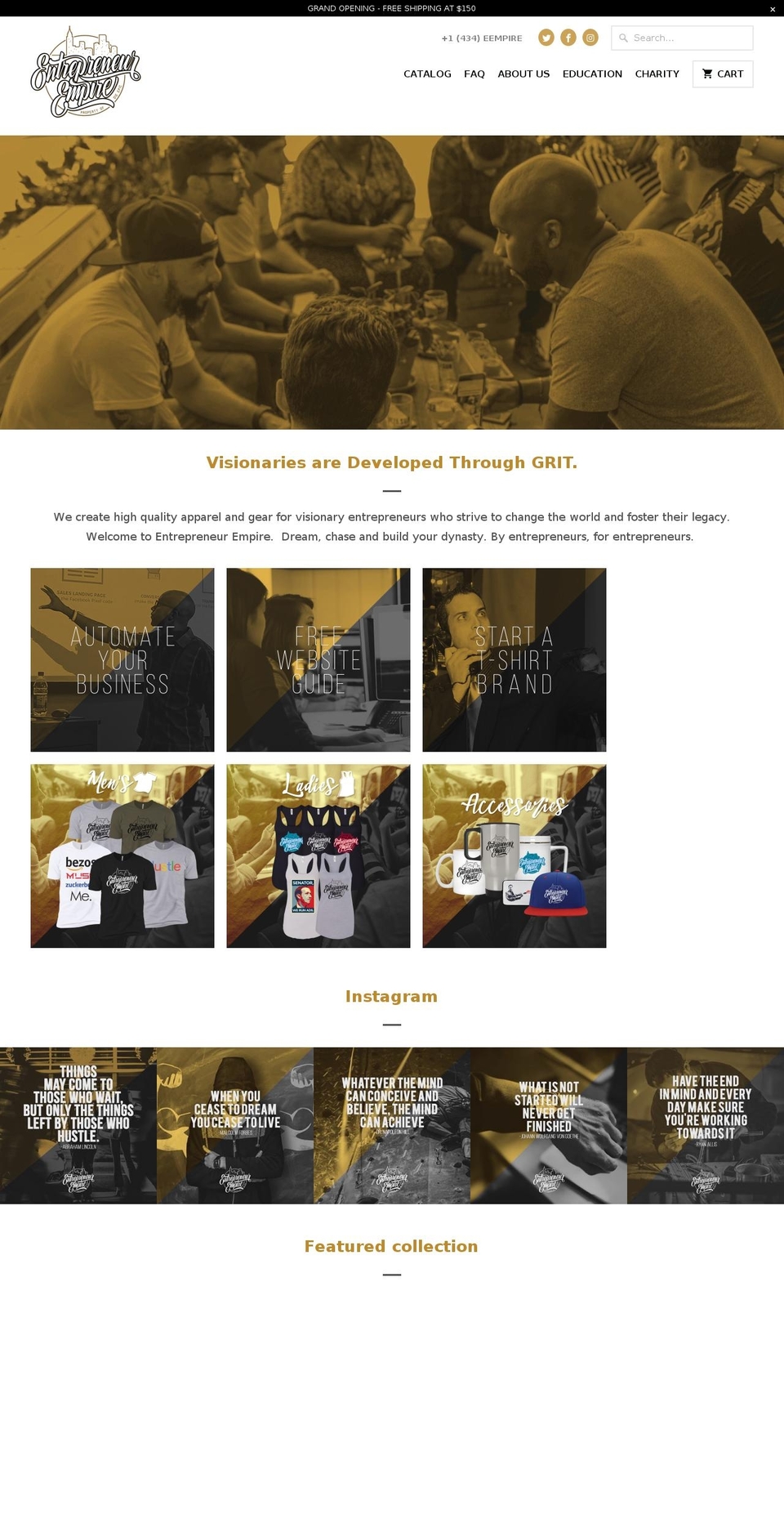 entrepreneurempire.com — Shopify storefront screenshot