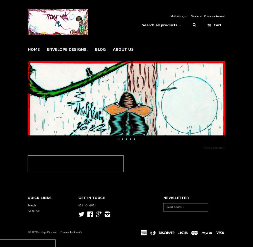 envelopecityink.com shopify website screenshot