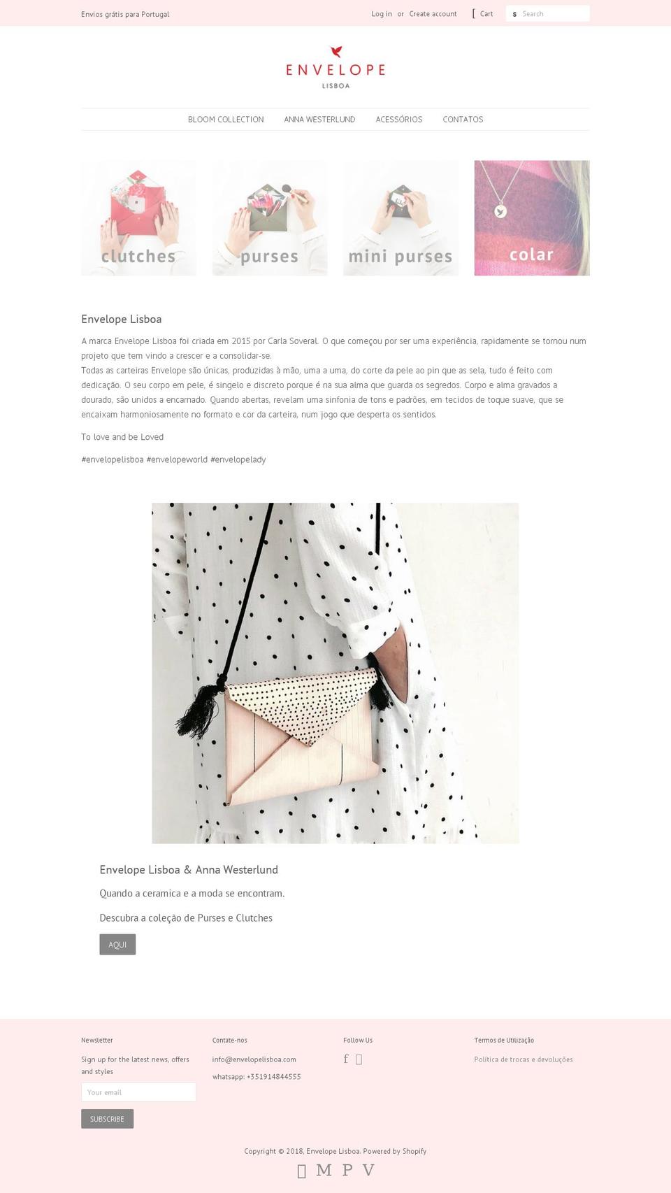 envelopelisboa.com — Shopify storefront screenshot